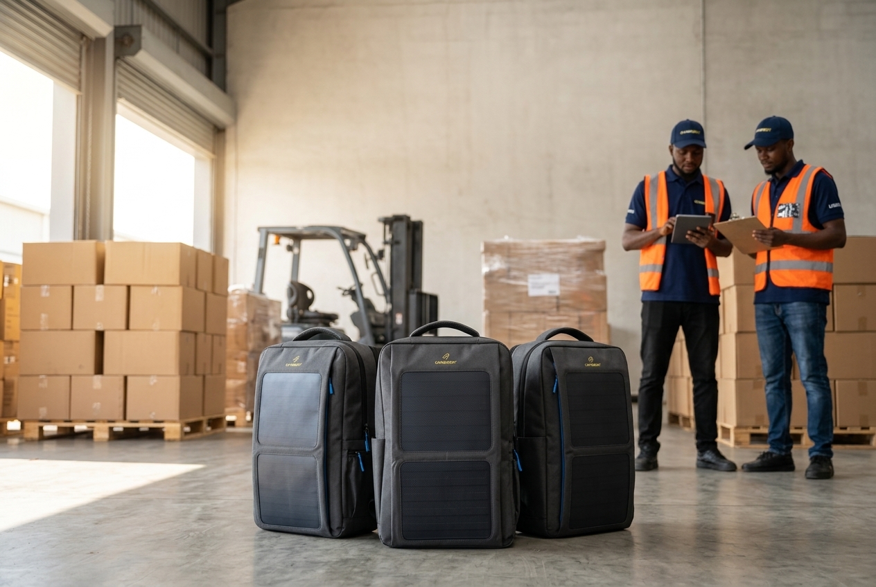 Chargebot Solar Backpacks available for bulk organisations across Nigeria